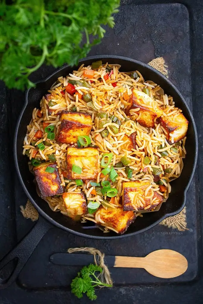 Panner fried rice