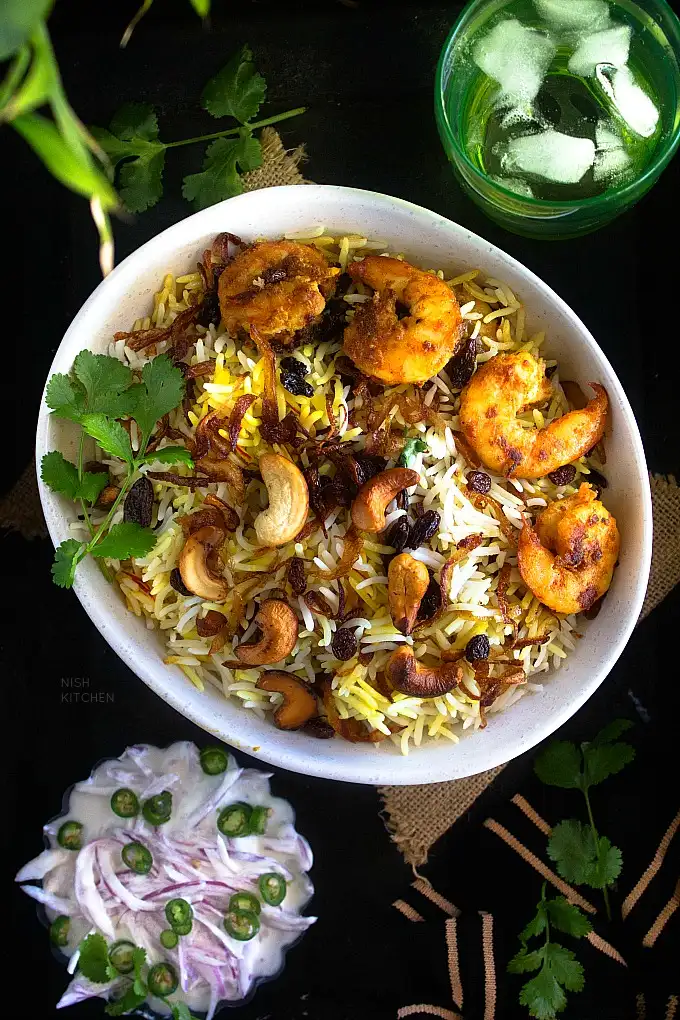 Prawns biryani